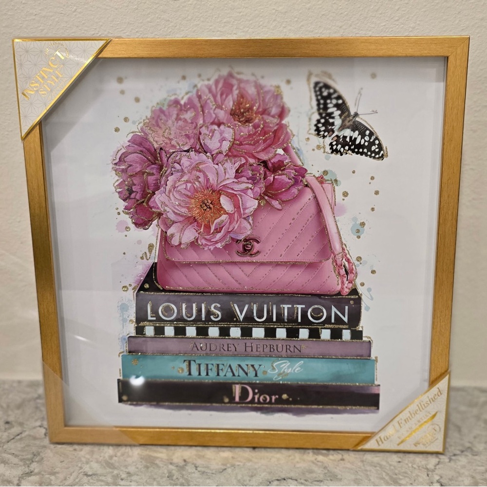 Chanel Pink Quilted Handbag Art
